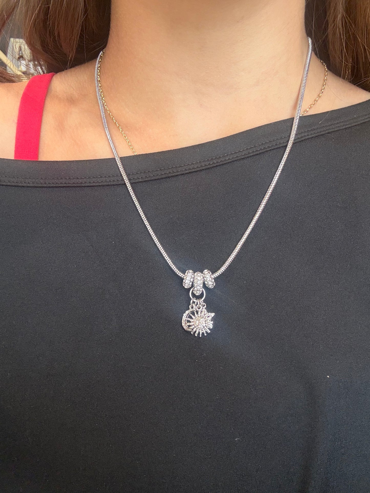 Silver Space Necklace