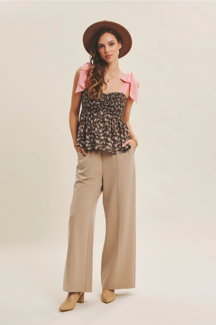 Romantic Floral Flowy Blouse