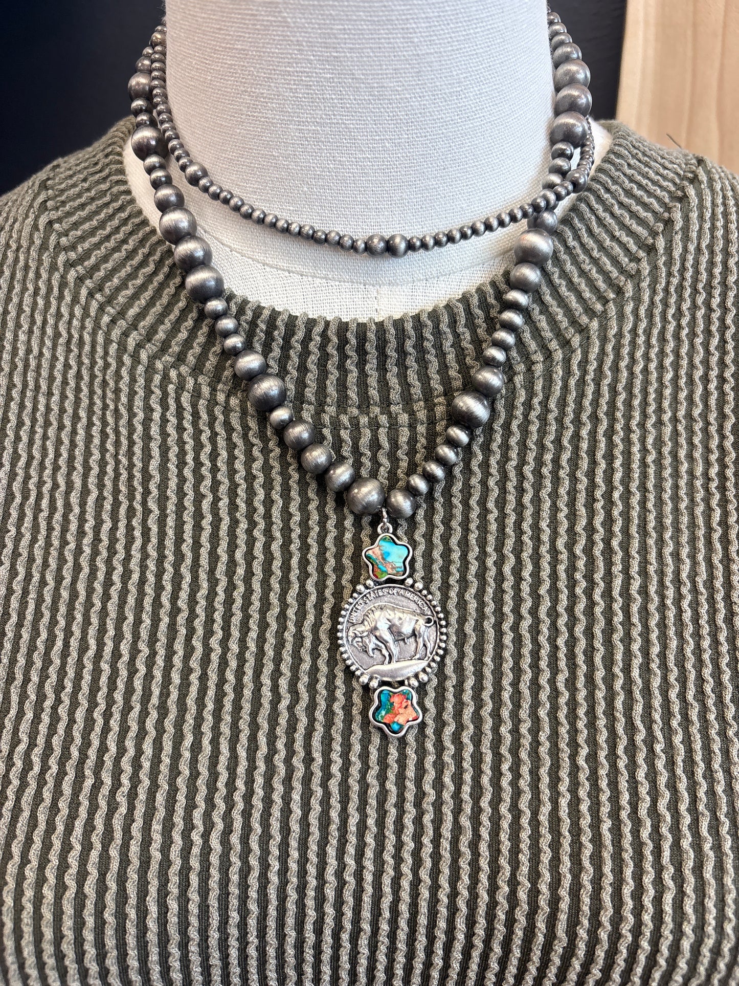 Coin Necklace with Star Detailing