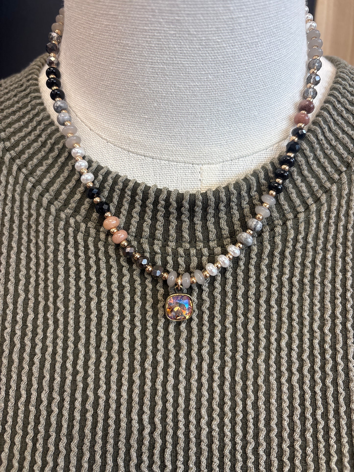 Midnight Moonstone Necklace