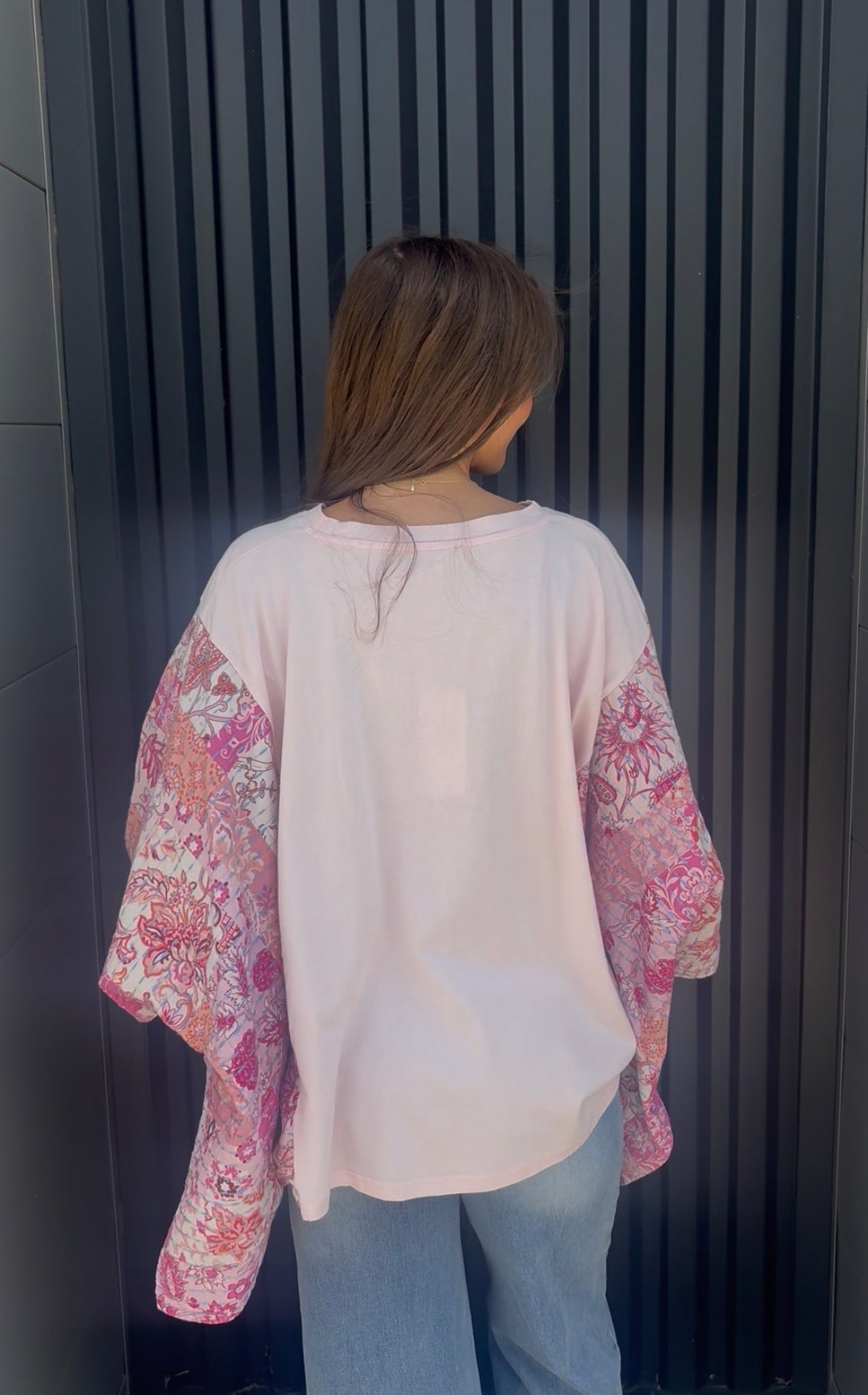 Dolly Print washed Poncho Top