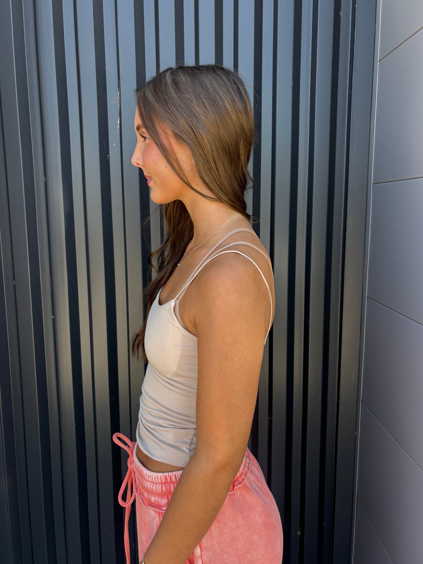 Tan Cropped Cami