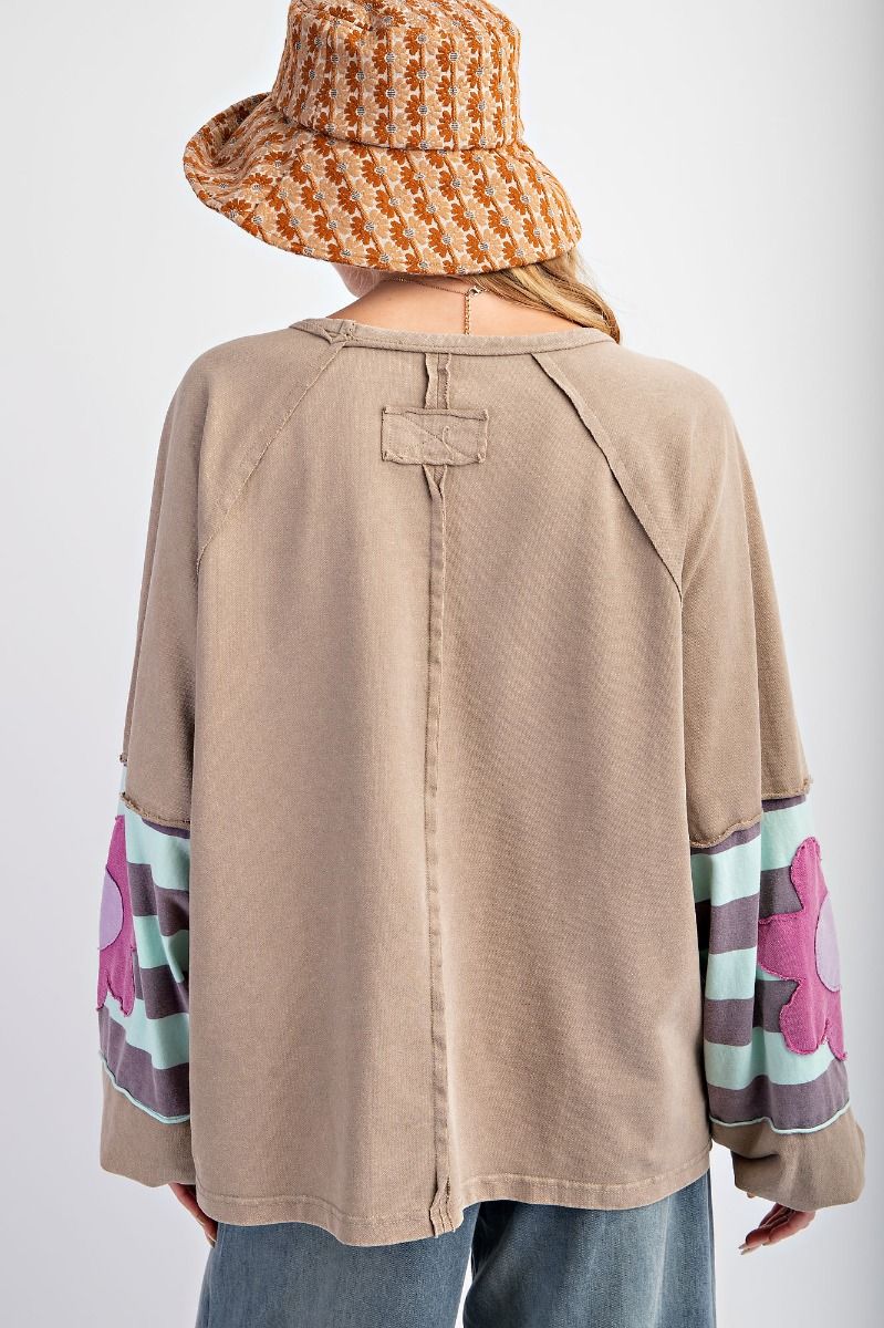 Mushroom Flower Patch Terry Knit Top