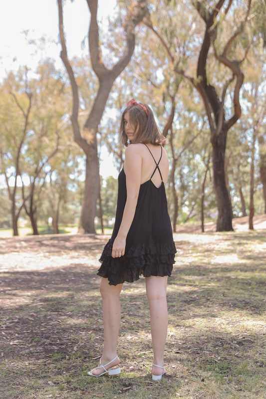 Ruffled Slip (Mocha & Black)