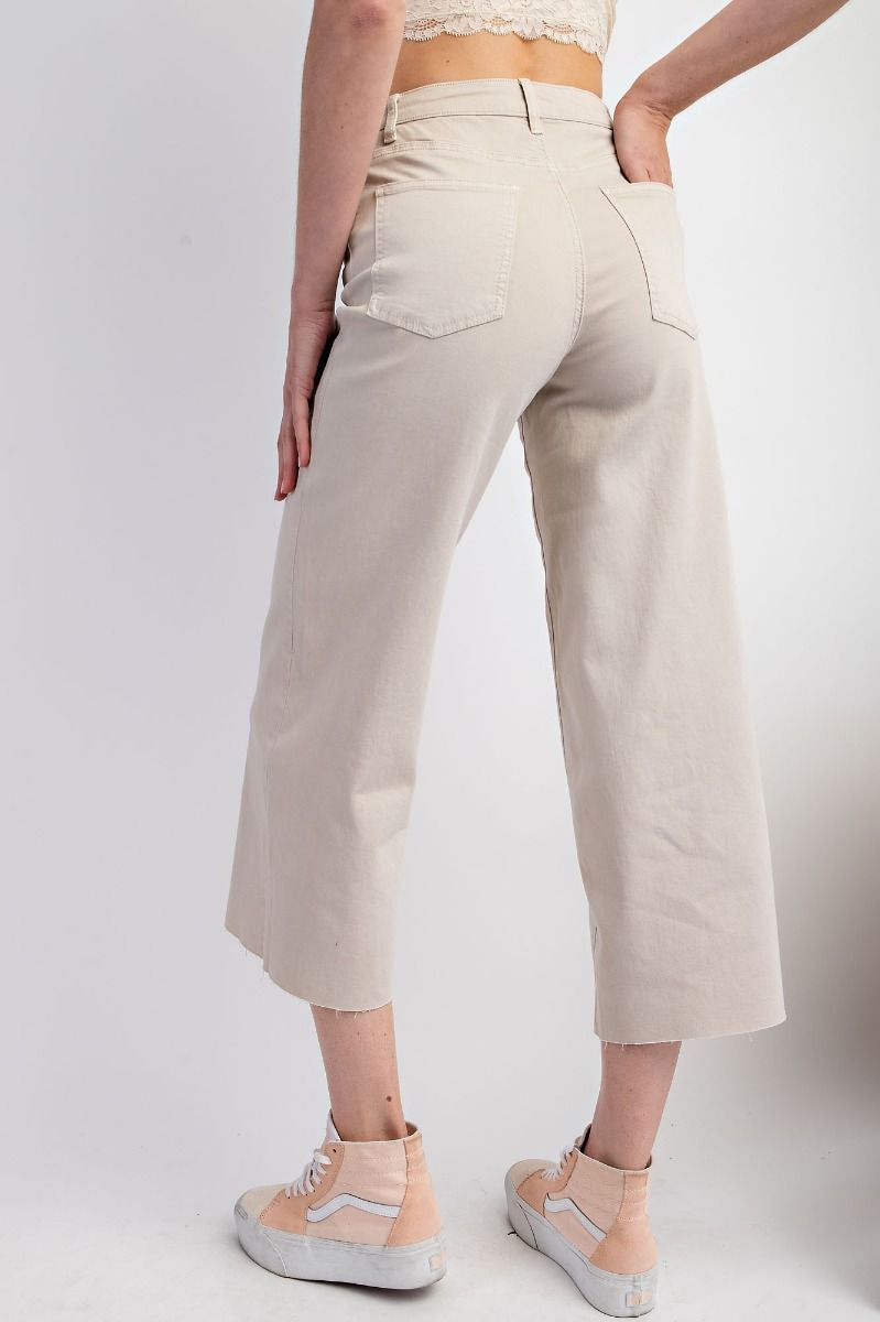 Button Front Crop Pant (multiple colors)