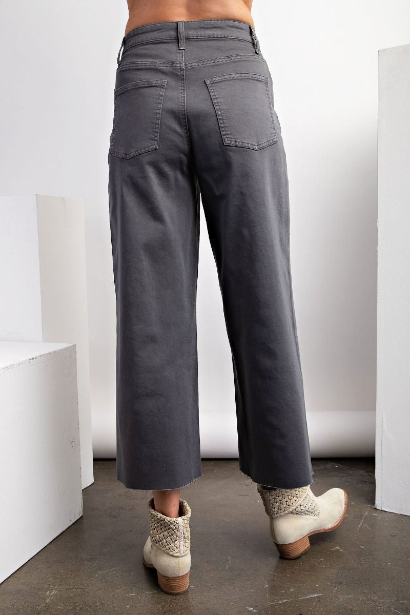 Button Front Crop Pant (multiple colors)