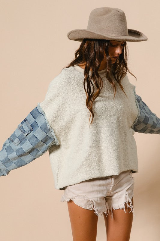 Loop Terry Checkered Pullover