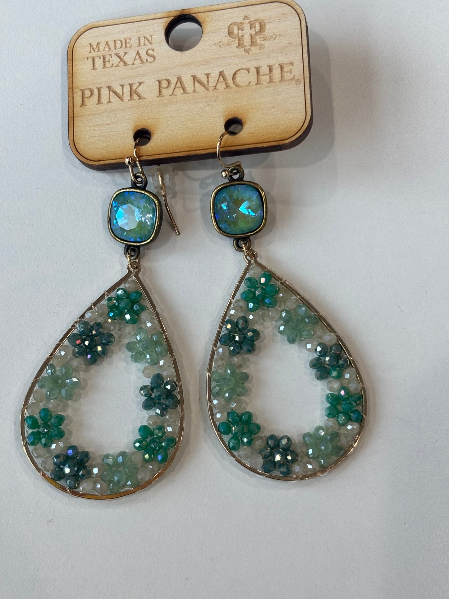 Ocean Dream Beaded Teardrop Earrings