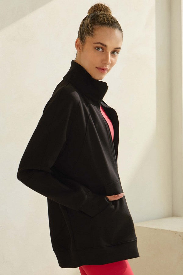Black Full Zip Activewear Jacket