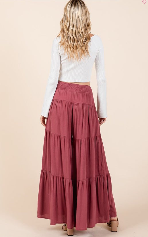 Sienna Wide Leg Tiered Pant