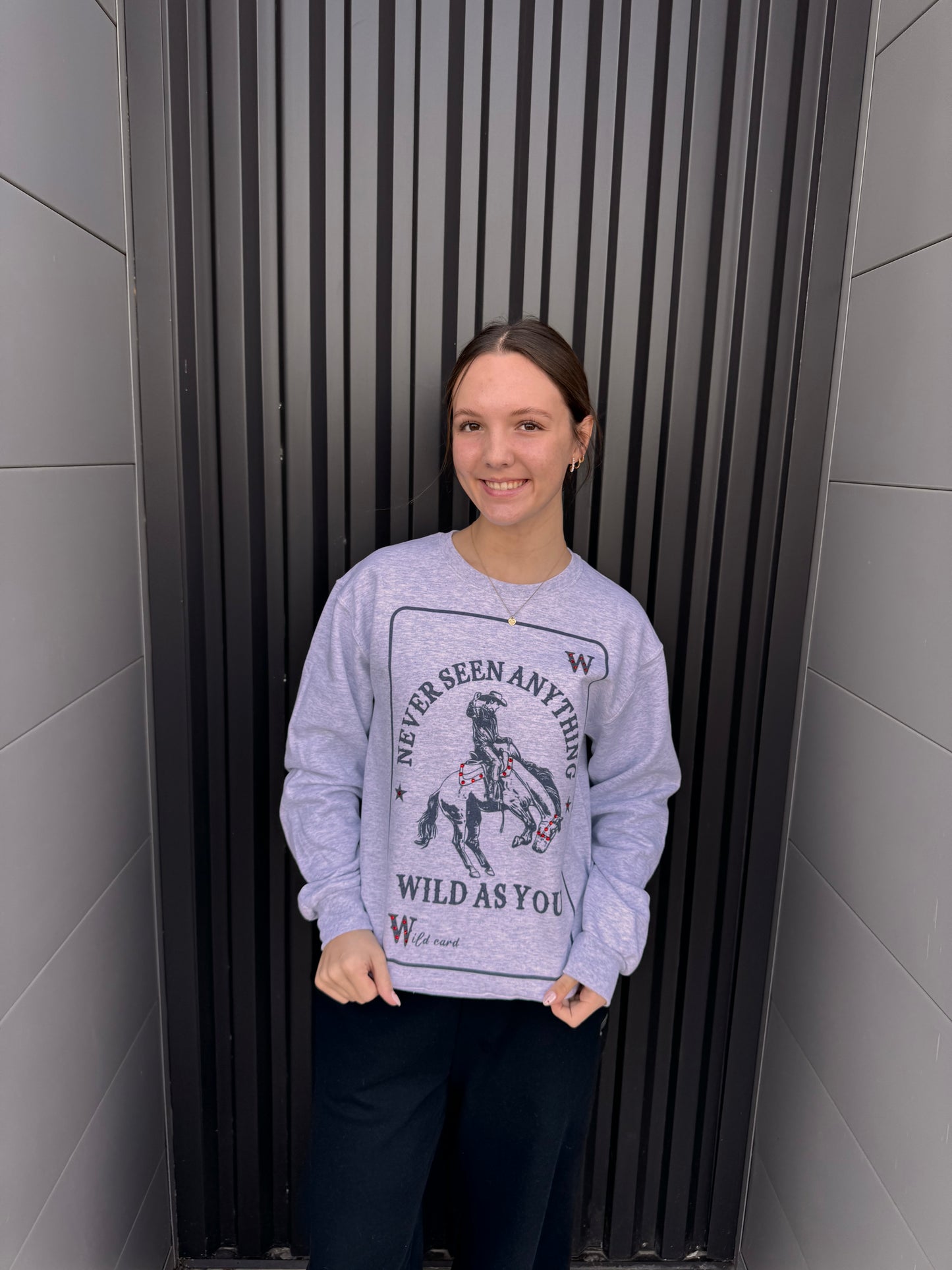 wild as you rhinestone sweatshirt
