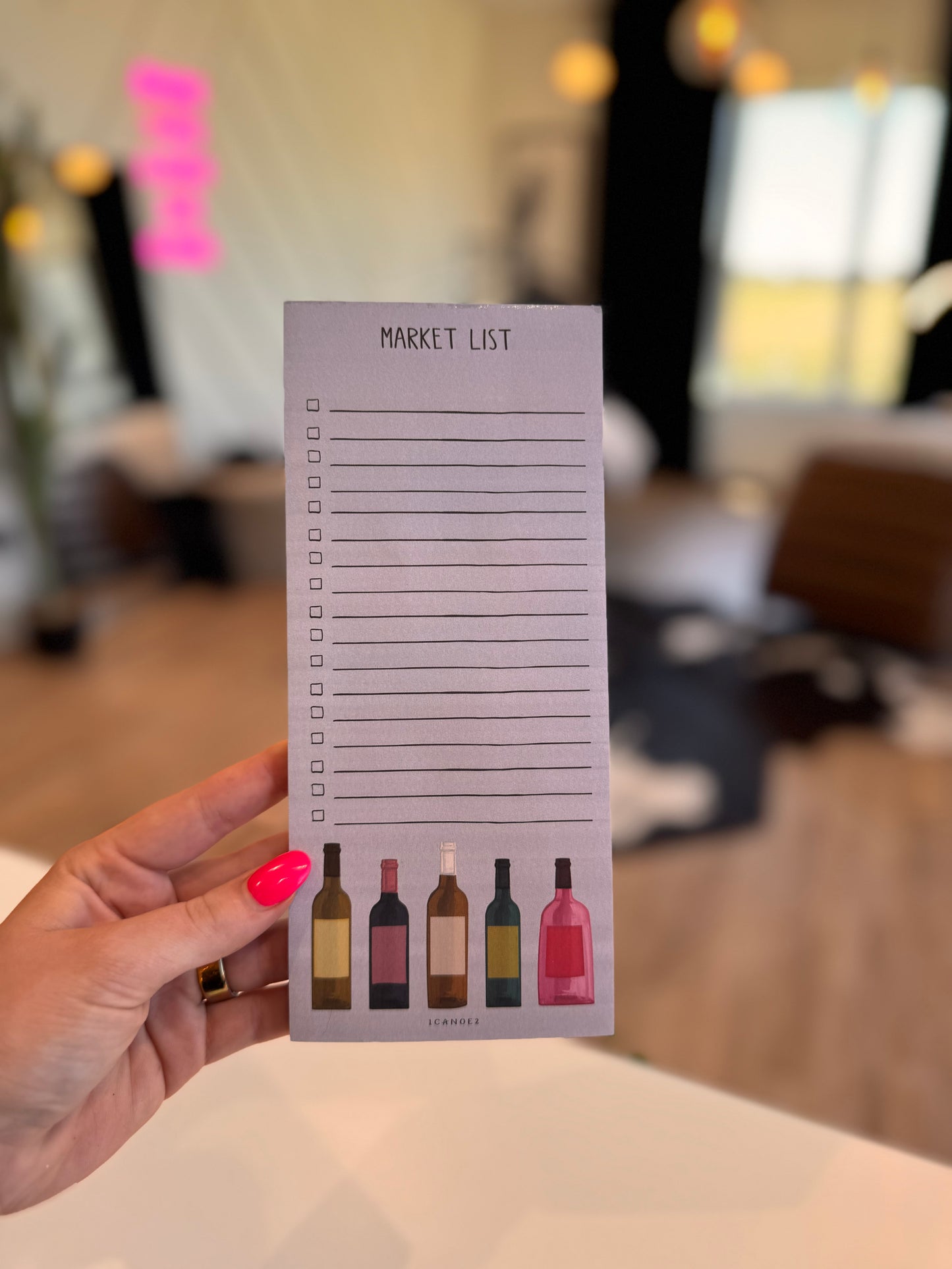Market list note pad