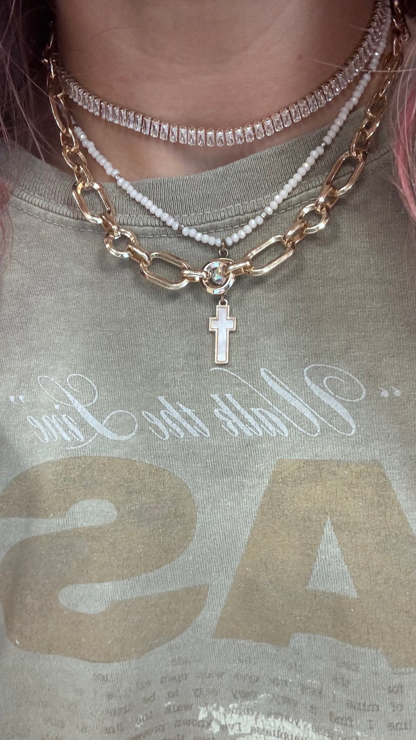 BT Gold Chain Large Linked Necklace