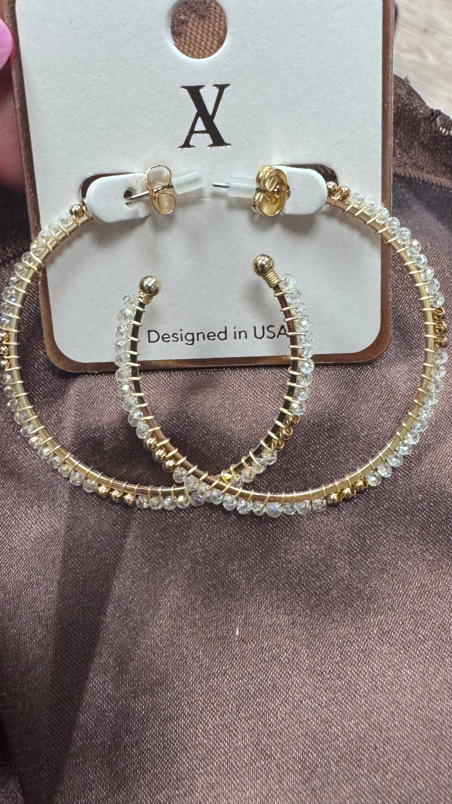 BT Gold and Iridescent Pearl Hoop