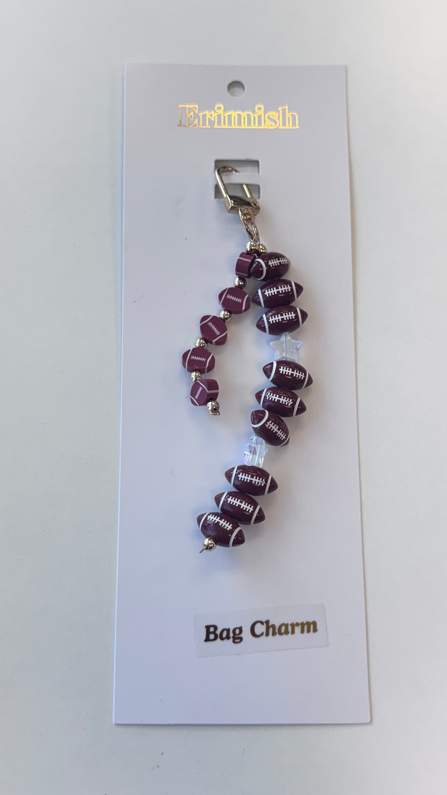 Football Bag Charm Accessory