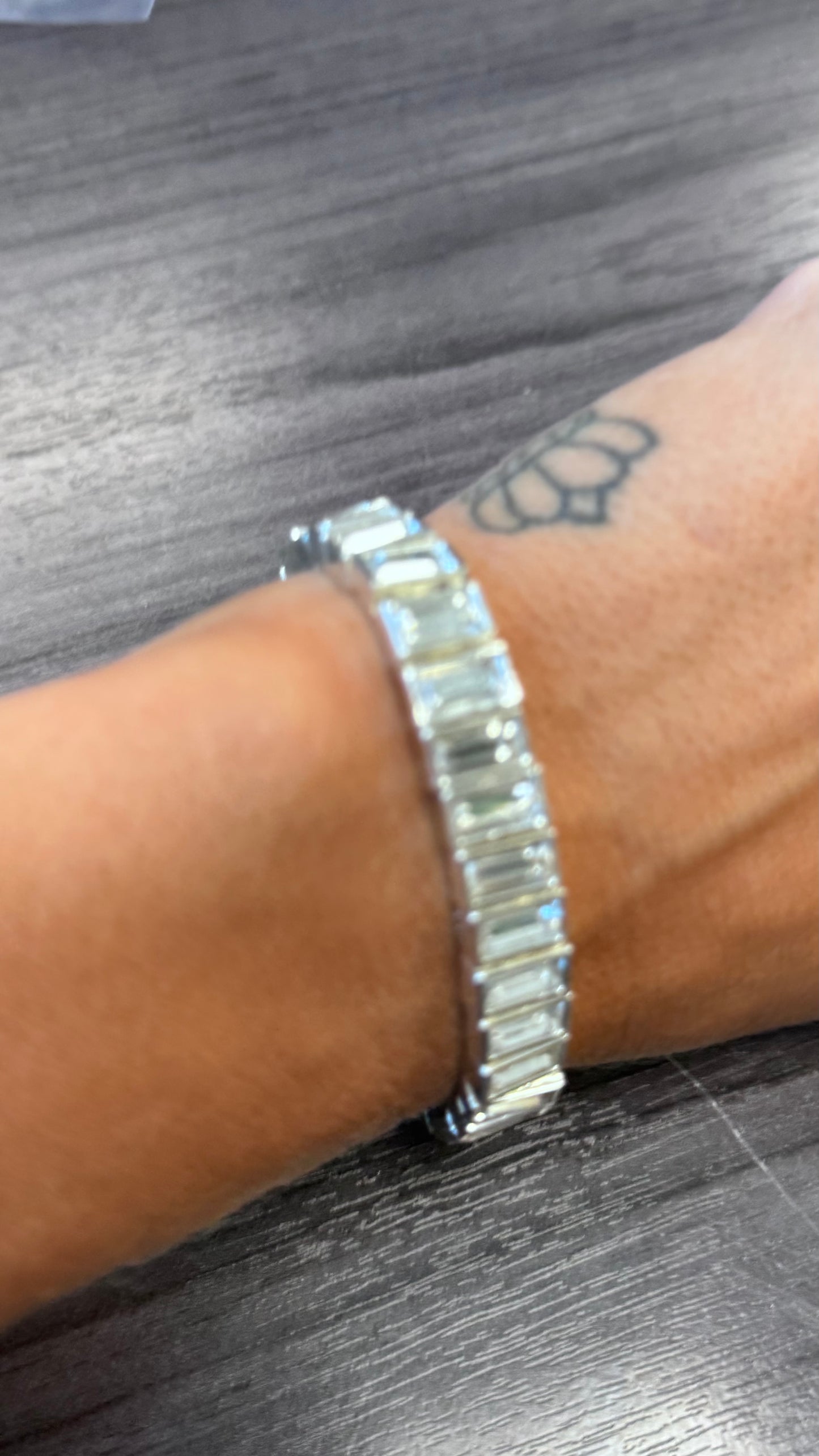 Silver and rhinestone Bracelet