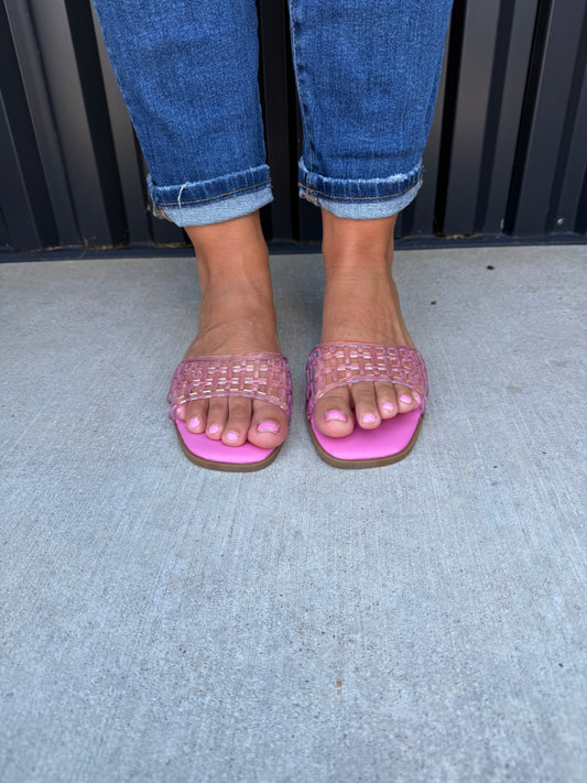 Pink Jelly Sandals