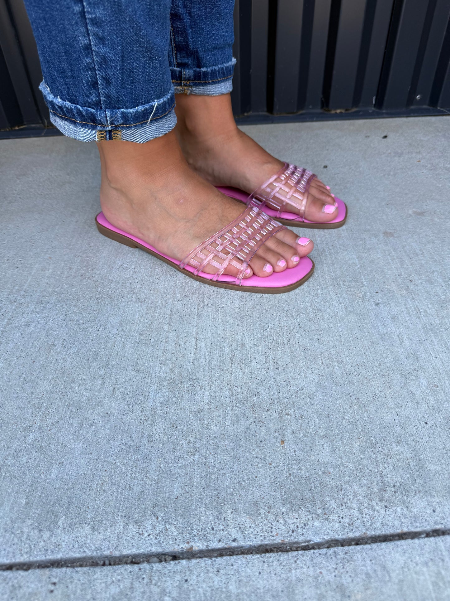 Pink Jelly Sandals