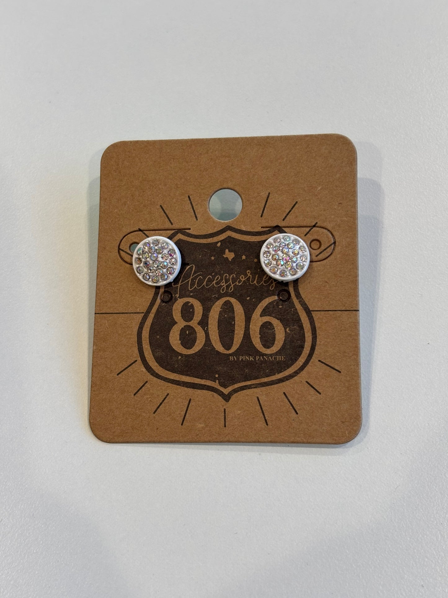 Round Rhinestone Earrings