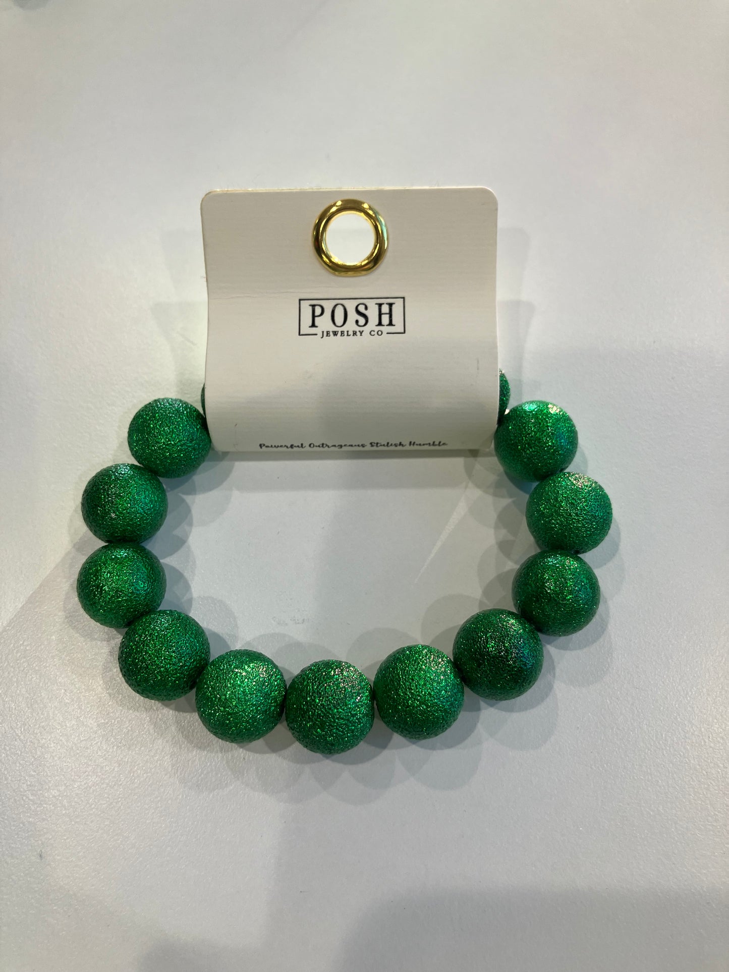 Green Silk Christmas bracelet