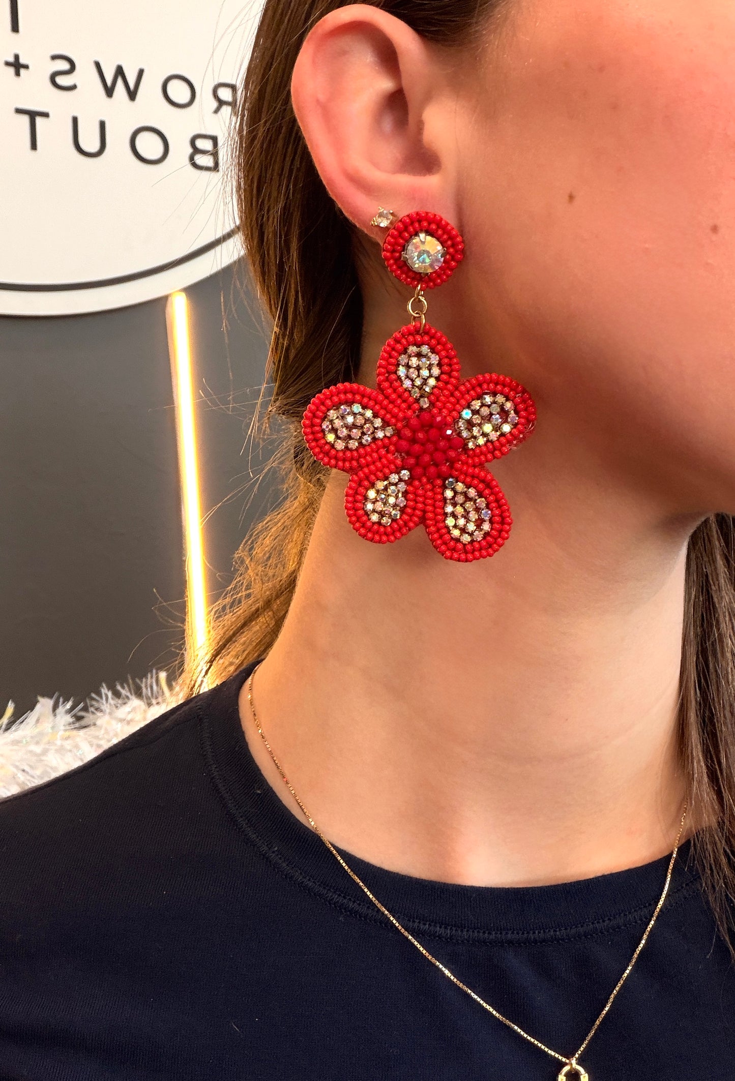 Dazzling Red Earrings