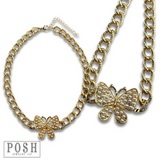 Gold Pearl Chunky Necklace