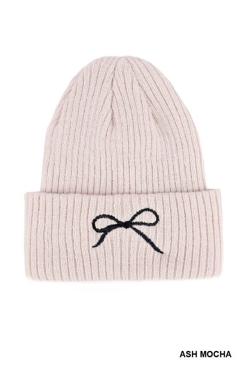 Bow Beanie (multiple colors)