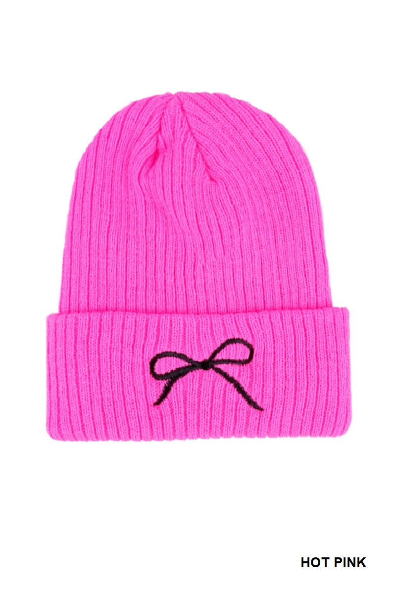 Bow Beanie (multiple colors)