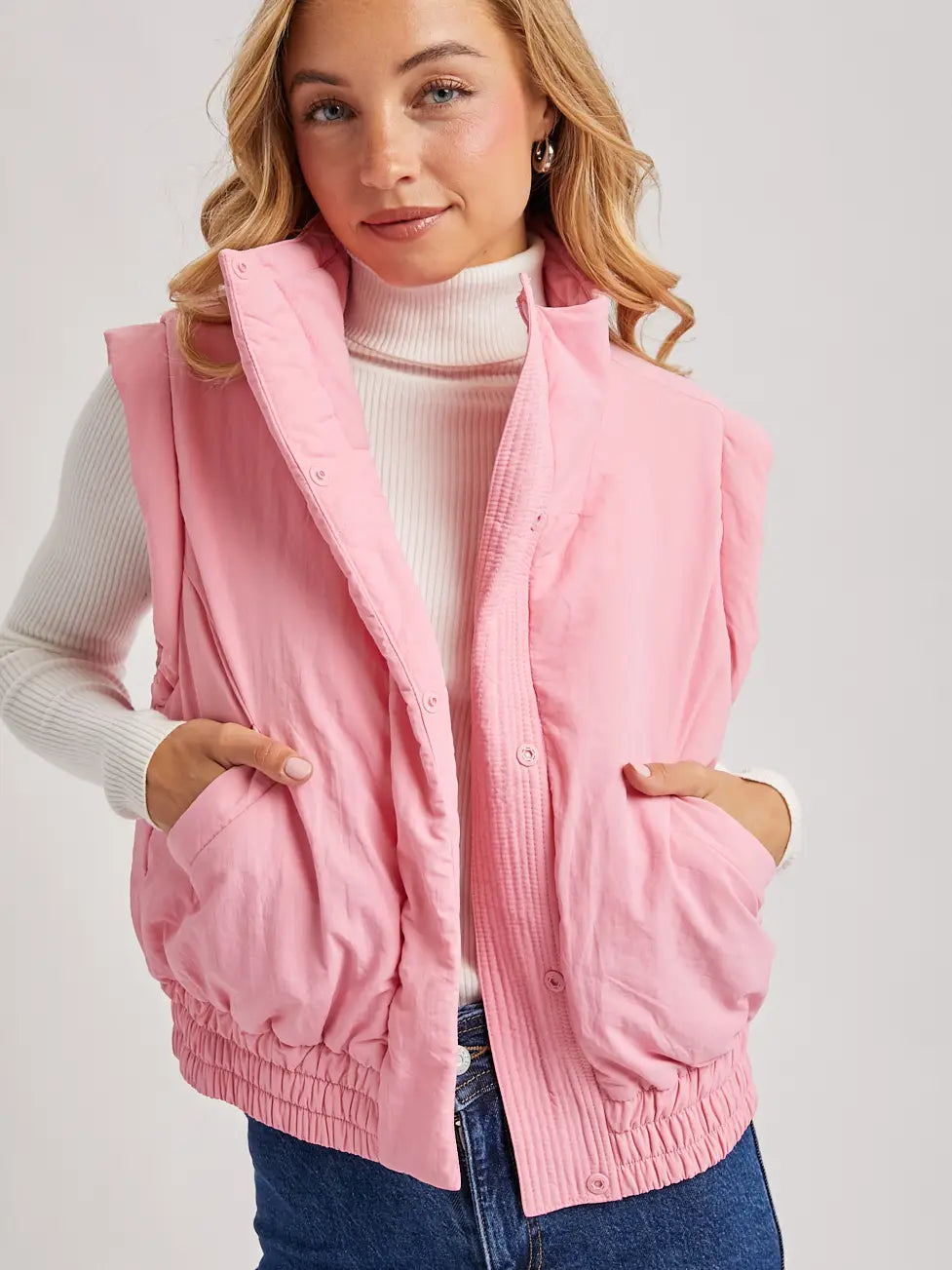Bubblegum Puffer Vest