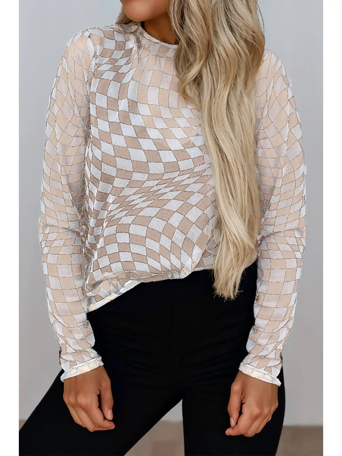 Checkered Longsleeve Top