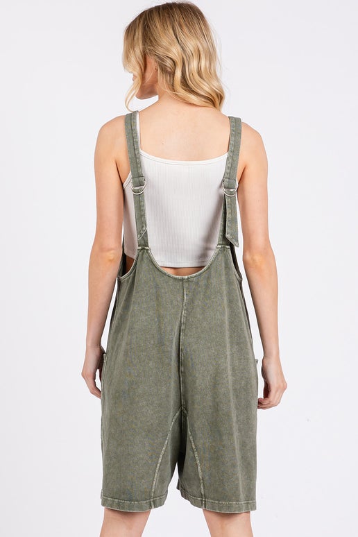 Olive Scoop Neck Romper