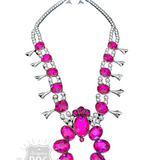 Rhinestone squash blossom necklace set