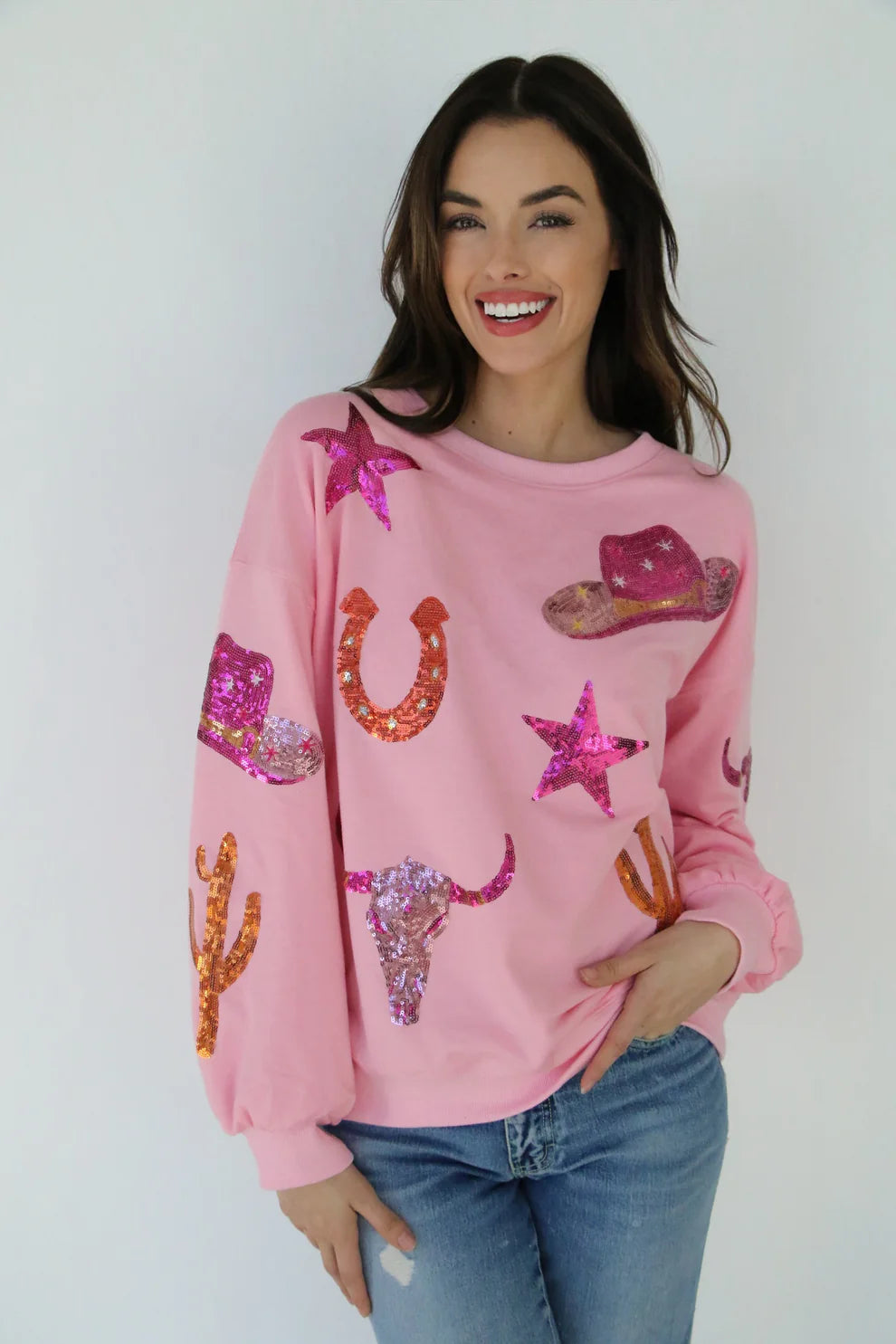 Pink Western Things Sweatshirt