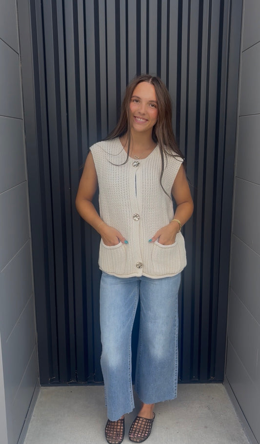 Buttoned Sweater Vest