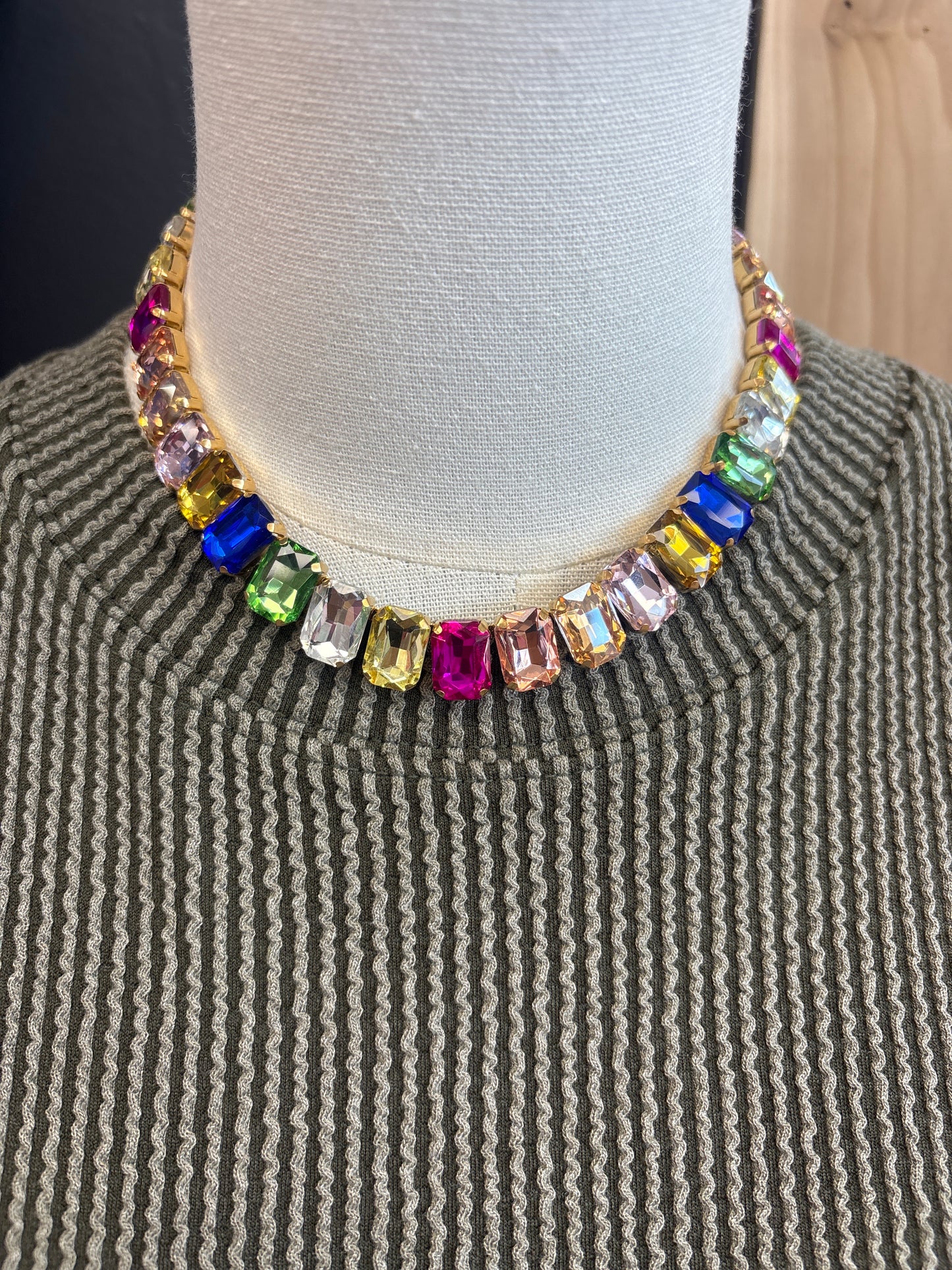 rainbow diamond necklace