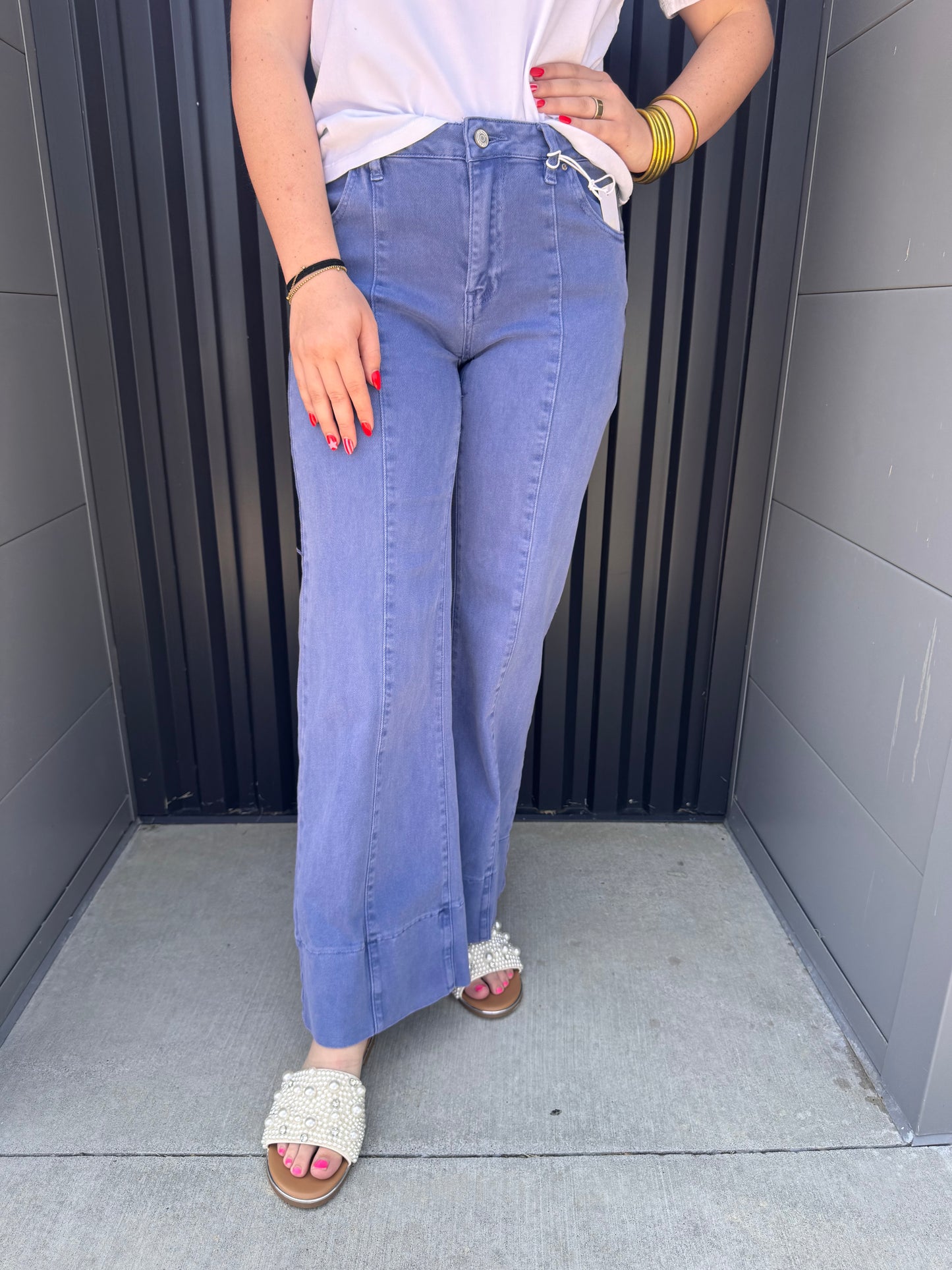 Marlin cuffed bottom denim jeans