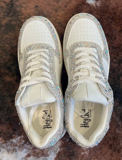 Clear Rhinestone Sneakers