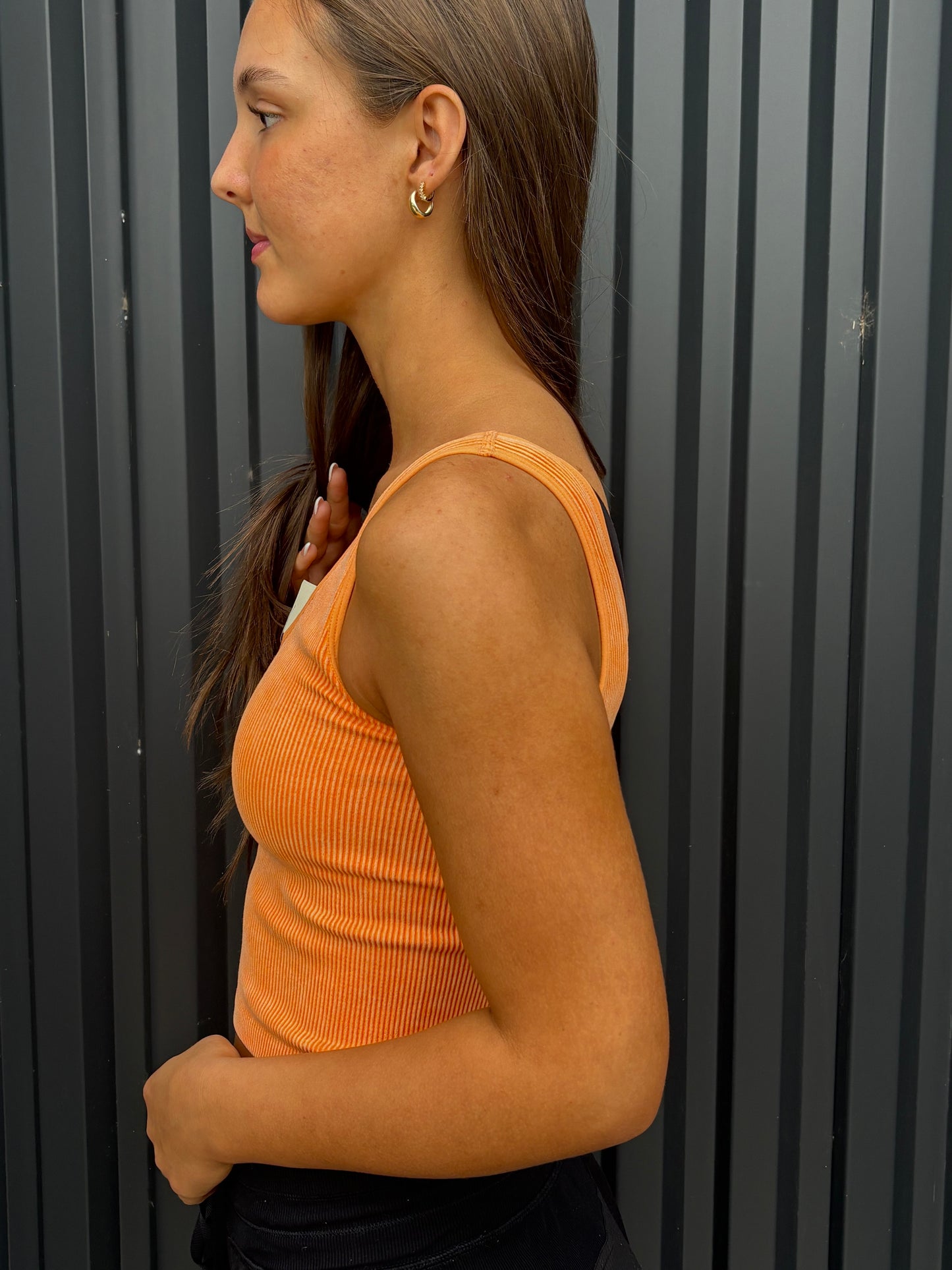 Stonewashed Reversible Ribbed Tank (multiple colors)