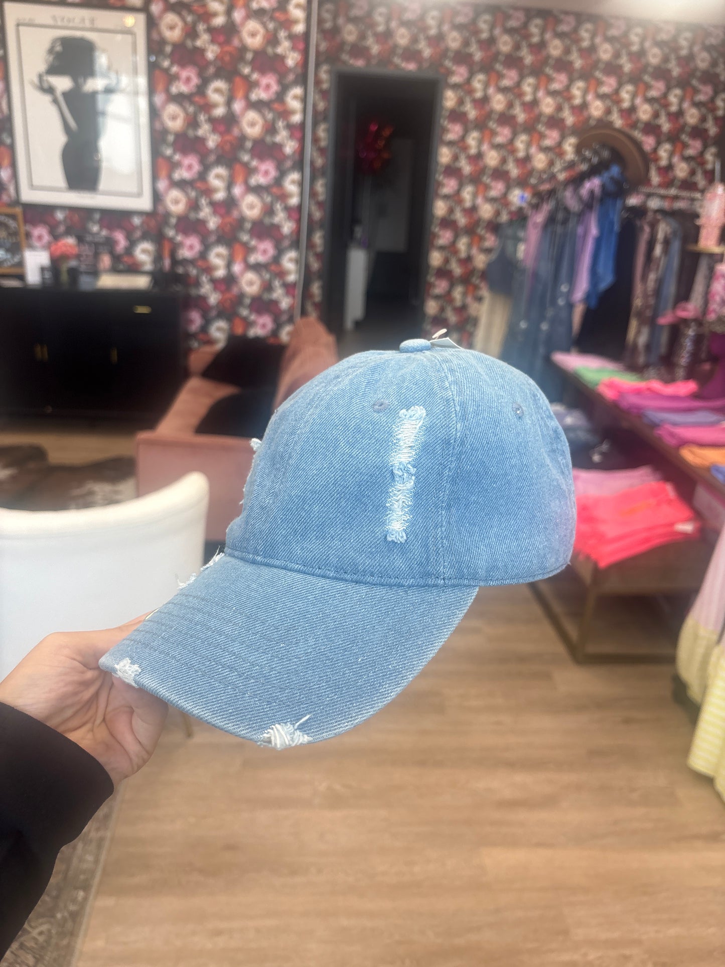 Blue Denim Baseball Cap