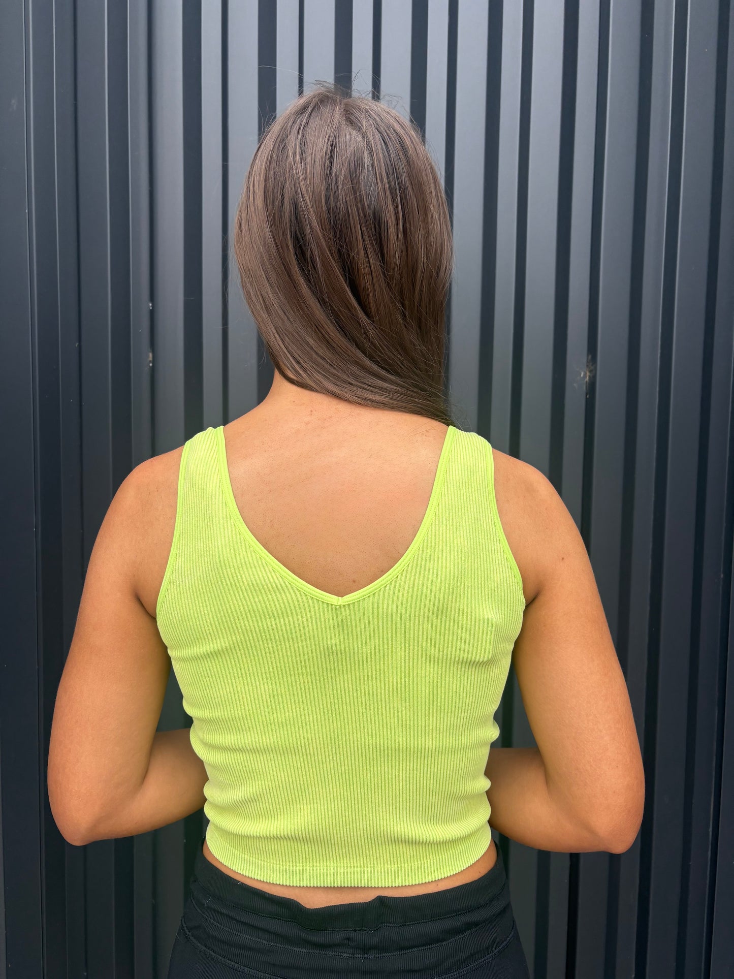 Stonewashed Reversible Ribbed Tank (multiple colors)
