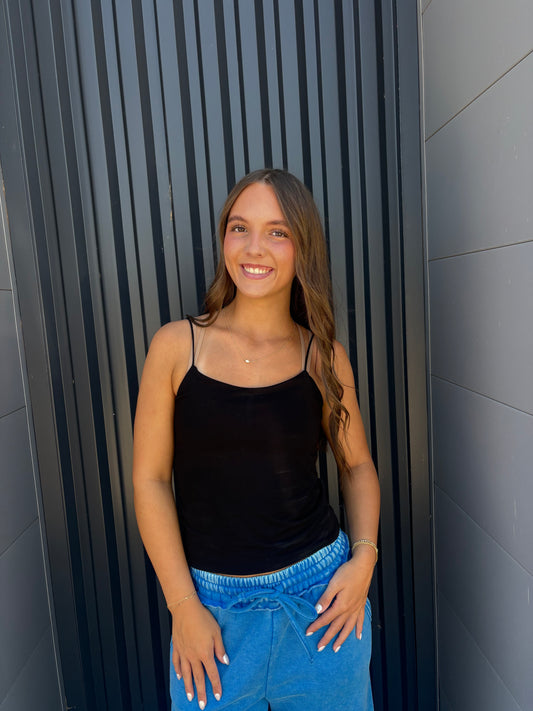 Black Cropped Cami