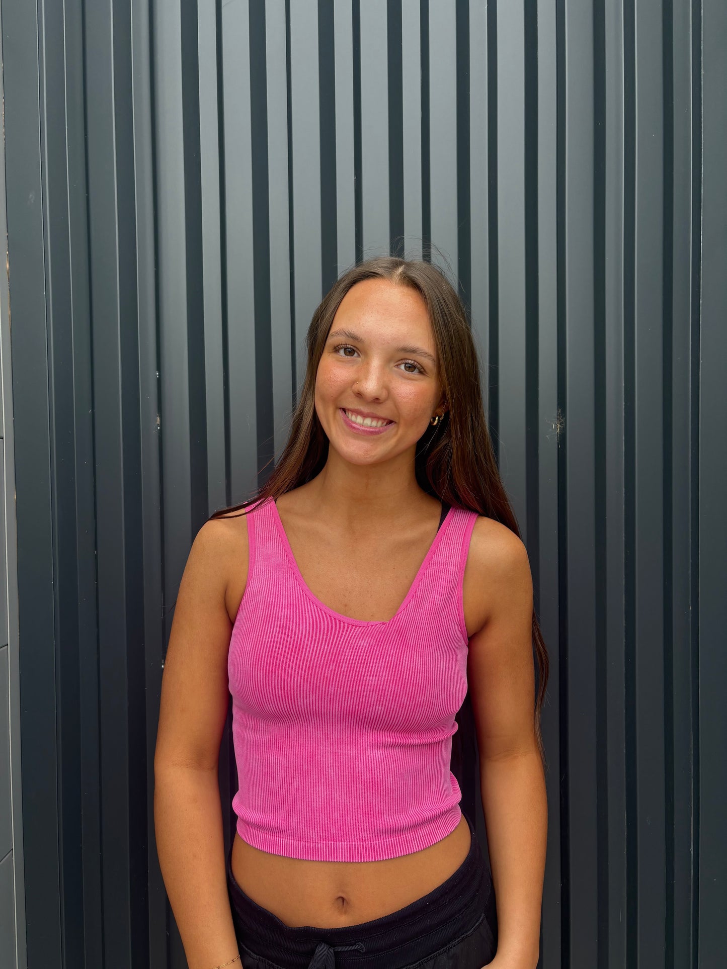 Stonewashed Reversible Ribbed Tank (multiple colors)