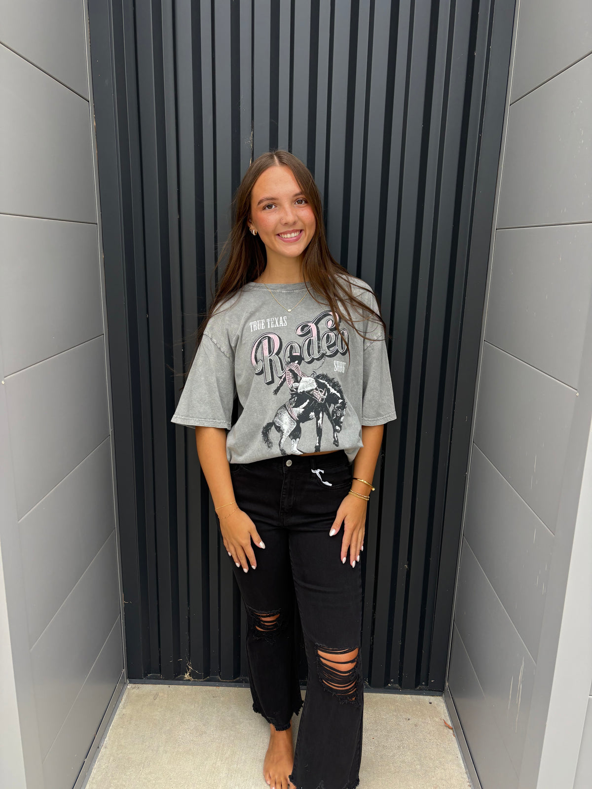 High Waisted Distressed black Jeans
