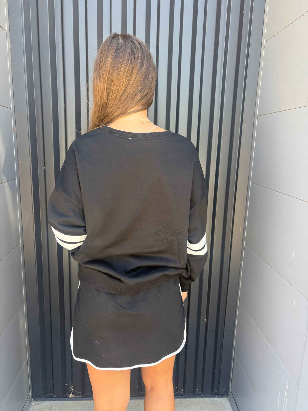 Striped Two piece skort set
