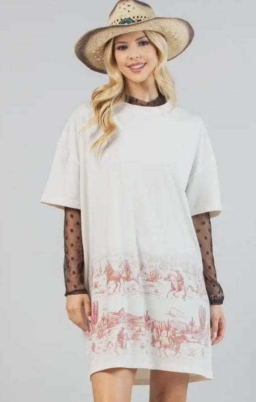 Brown Lace Polka Dot Layering