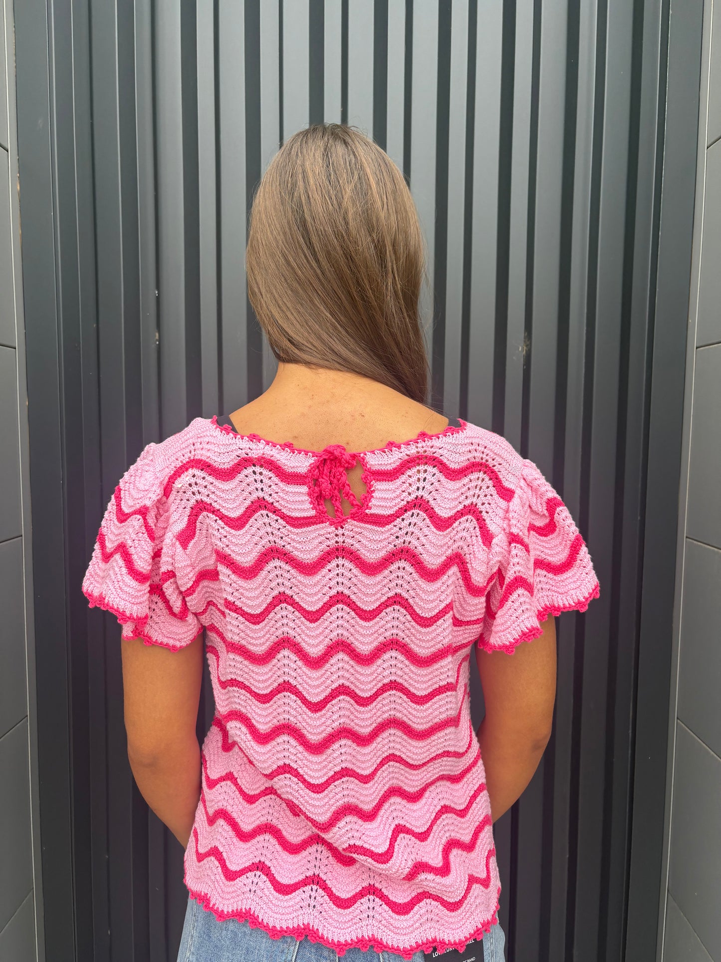Strawberry Swirl Knit Top