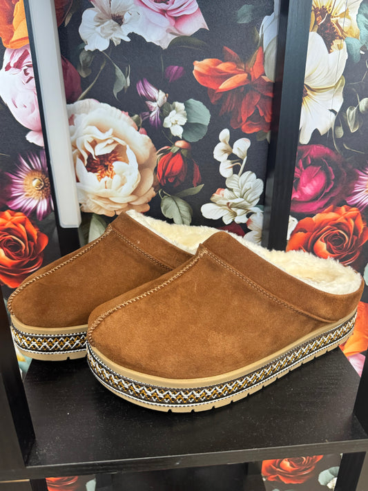 slide on platform slipper