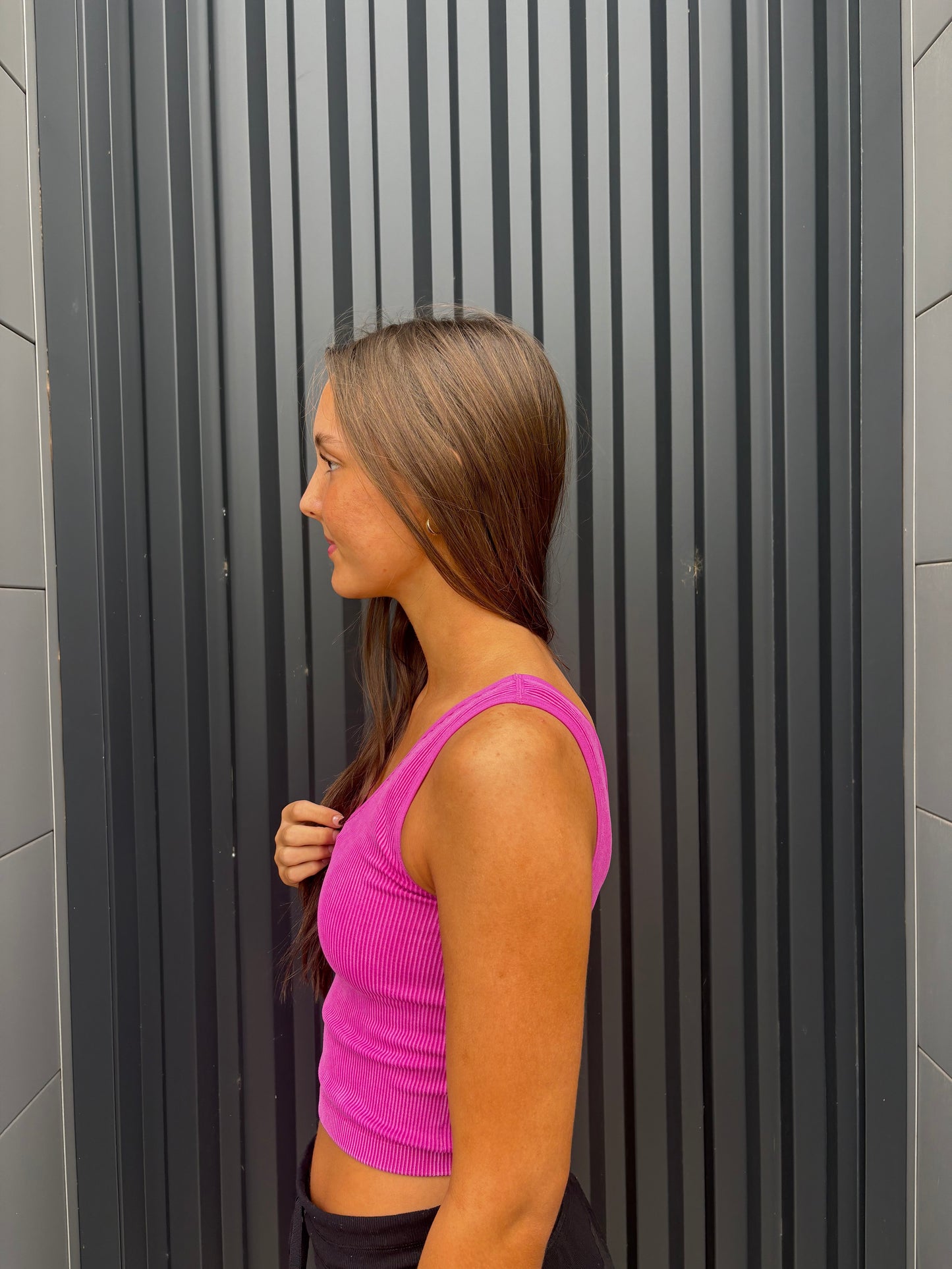 Stonewashed Reversible Ribbed Tank (multiple colors)