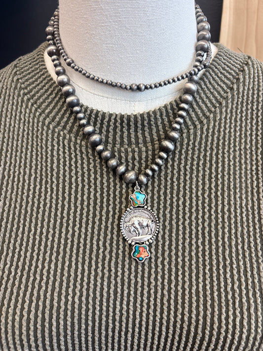 Coin Necklace with Star Detailing