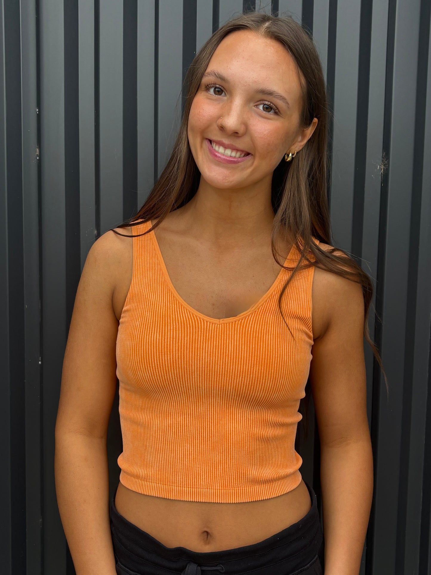 Stonewashed Reversible Ribbed Tank (multiple colors)
